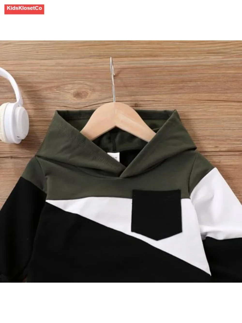 Toddler Boy Colorblock Hoodie & Pants Set Fall Winter Cotton